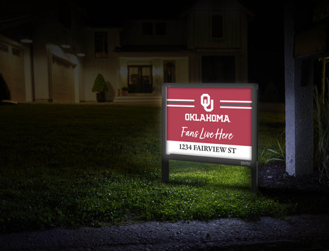 Fans Live Here Oklahoma Custom Yardsy Sign
