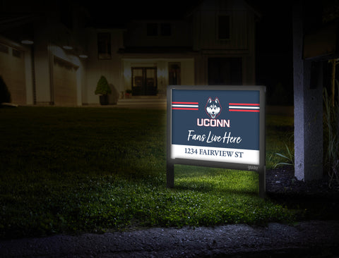 Fans Live Here UCONN Custom Yardsy Sign