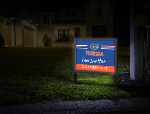 Fans Live Here University Of Florida Custom Yardsy Sign
