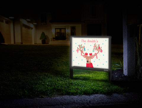 Festive Deer Custom Yardsy Sign