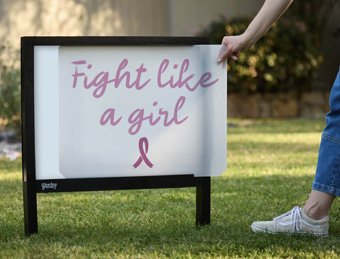 Fight Like A Girl Yardsy Sign - Interchangeable