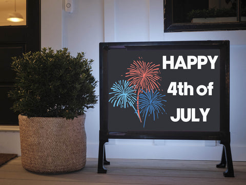 Fireworks July 4th Yardsy Sign