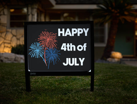 Fireworks July 4th Yardsy Sign - Hero