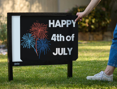 Fireworks July 4th Yardsy Sign - Interchangeable