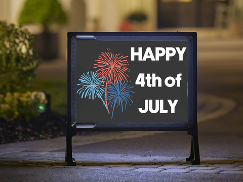 Fireworks July 4th Yardsy Sign