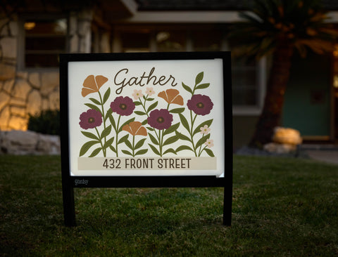 Floral Gather Custom Yardsy Sign - Hero