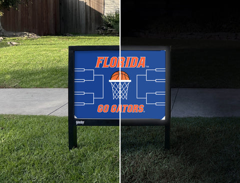 Florida Basketball Yardsy Sign - Day Night