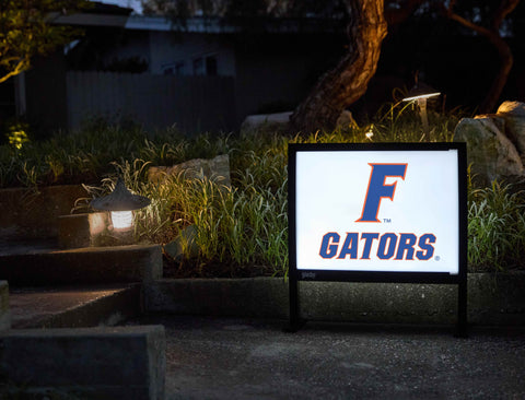 Florida F Gators Mark White Yardsy Sign - Flat Feet
