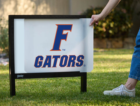 Florida F Gators Mark White Yardsy Sign - Interchangeable