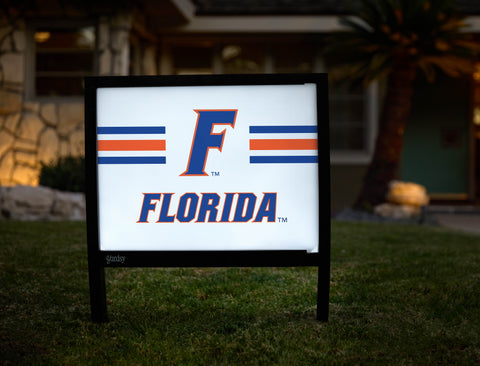 Florida F Stripes White Yardsy Sign - Hero
