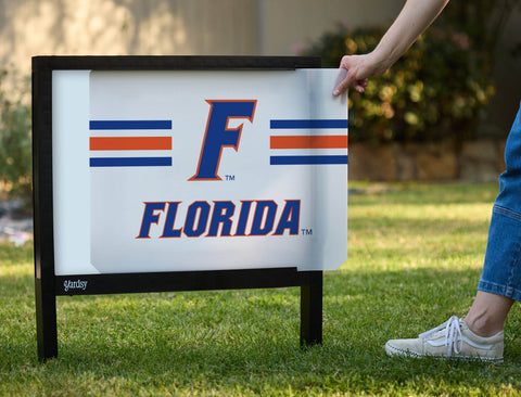 Florida F Stripes White Yardsy Sign - Interchangeable