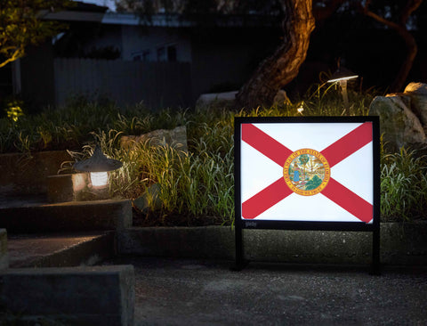 Florida State Flag Yardsy Sign - Flat Feet