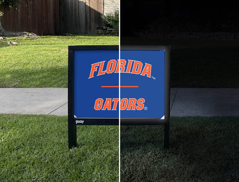Florida Gators Blue Yardsy Sign - Day Night