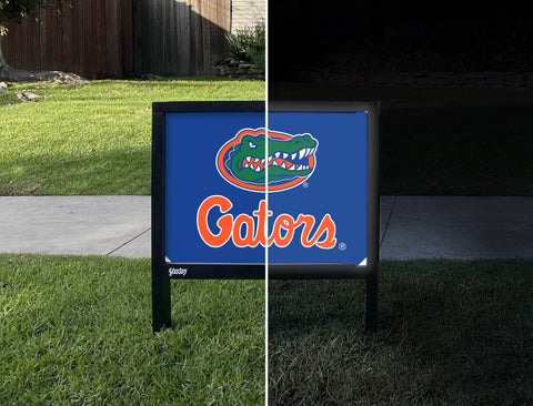 Florida Gators Blue Yardsy Sign - Day Night