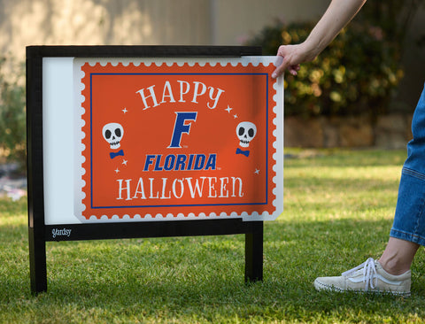 Florida Happy Halloween Skulls Yardsy Sign - Interchangeable