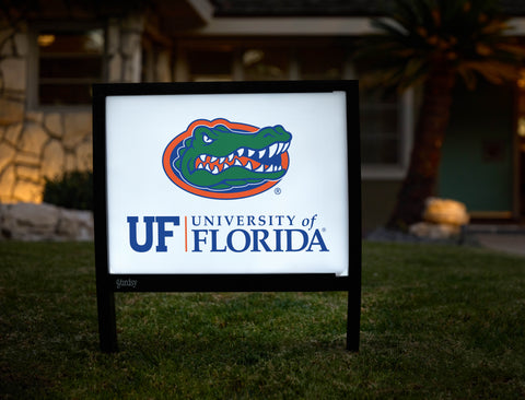 Florida Institutional Gator Mark White Yardsy Sign - Hero