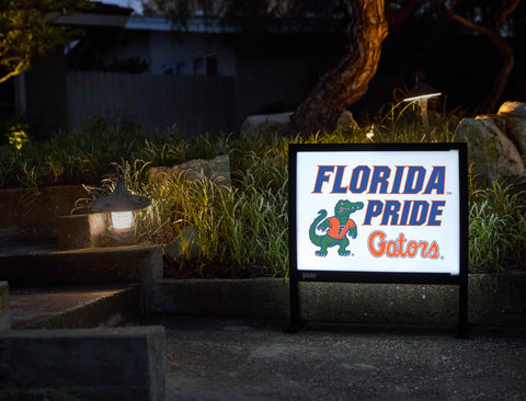 Florida Pride Albert Gators White Yardsy Sign - Flat Feet