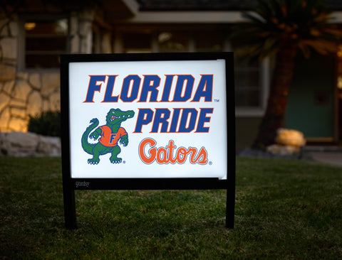 Florida Pride Albert Gators White Yardsy Sign - Hero