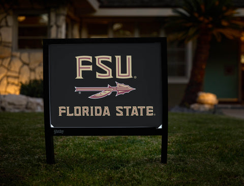 Florida State FSU Spear Black Yardsy Sign - Hero