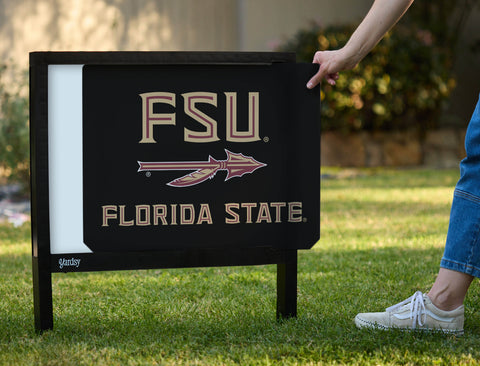 Florida State FSU Spear Black Yardsy Sign - Interchangeable