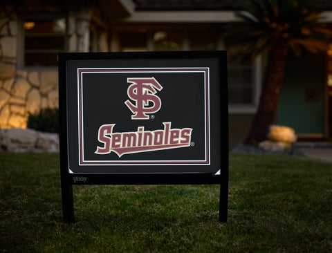 Florida State FS Seminoles Black Yardsy Sign - Hero