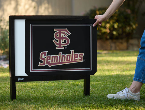 Florida State FS Seminoles Black Yardsy Sign - Interchangeable