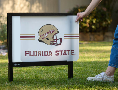 Florida State Helmet White Yardsy Sign - Interchangeable