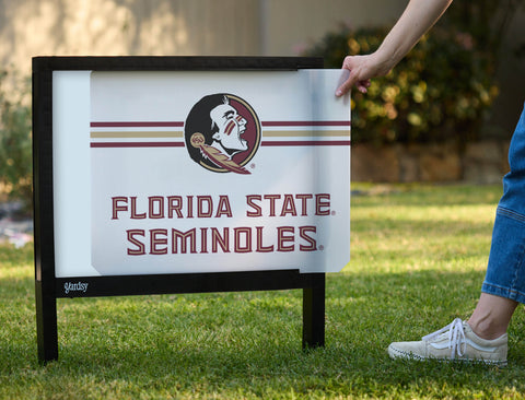 Florida State Seminoles White Yardsy Sign - Interchangeable
