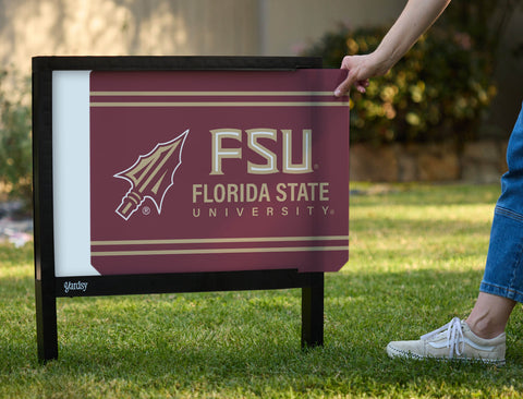 Florida State Spear FSU Garnet Yardsy Sign - Interchangeable