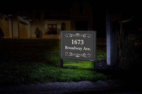 Flourished Address Custom Yardsy Sign