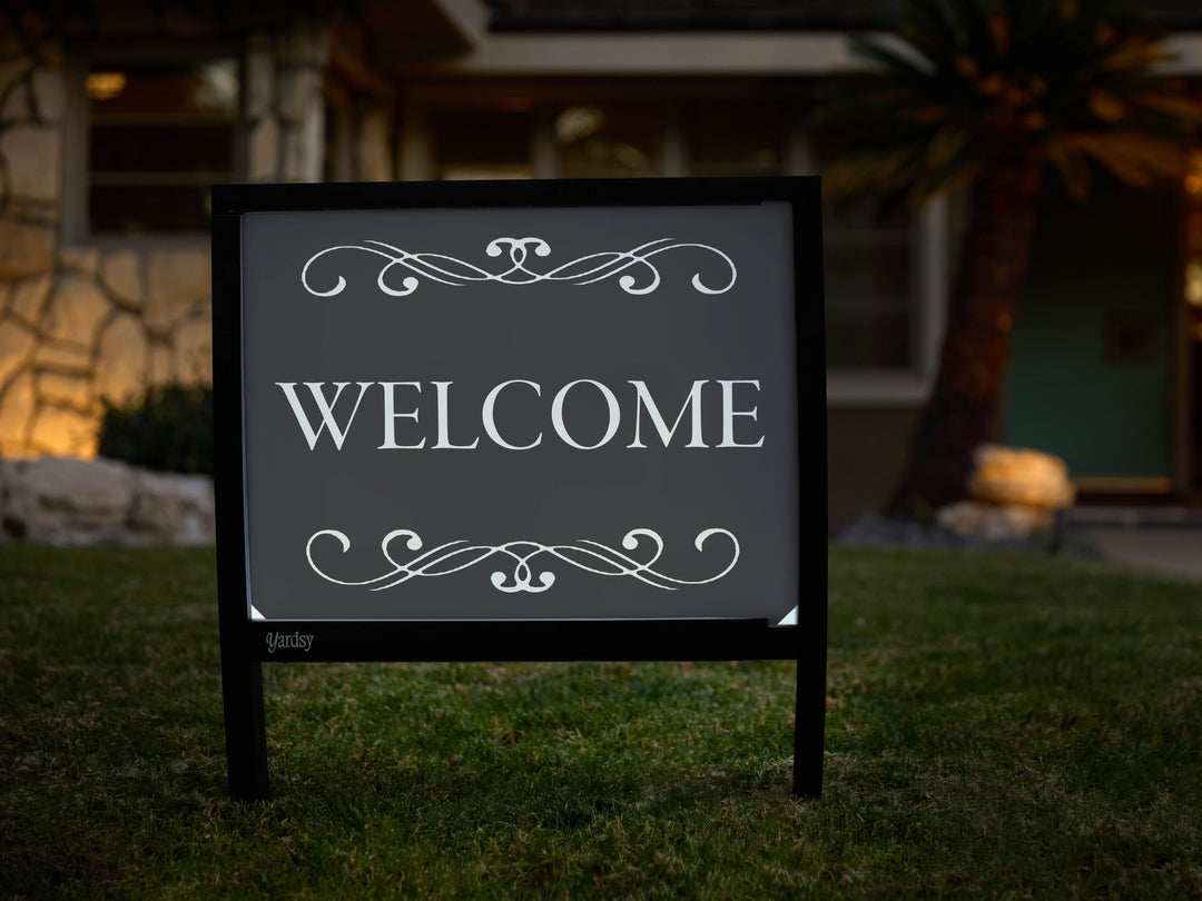 Welcome Yard Signs That Light Up at Night - Everyday or Custom | Yardsy