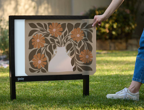 Flower Vase Yardsy Sign - Interchangeable