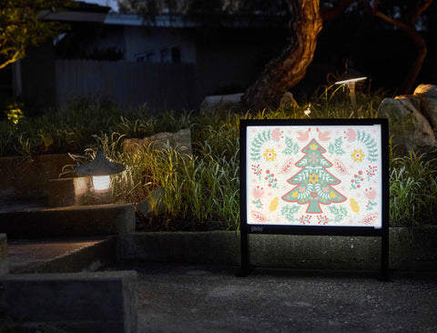 Folk Art Christmas Tree Yardsy Sign