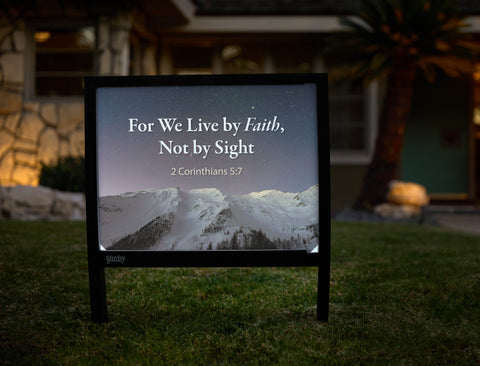 For We Live By Faith Yardsy Sign - Hero