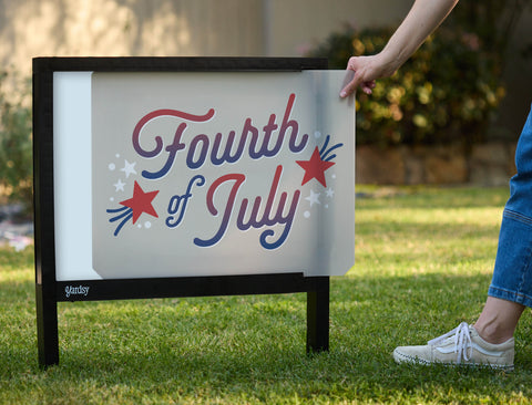Fourth Of July Yardsy Sign - Interchangeable