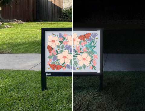 Garden Life Yardsy Sign - Day Night