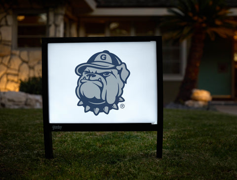 Georgetown Bulldog Mascot White Yardsy Sign - Hero