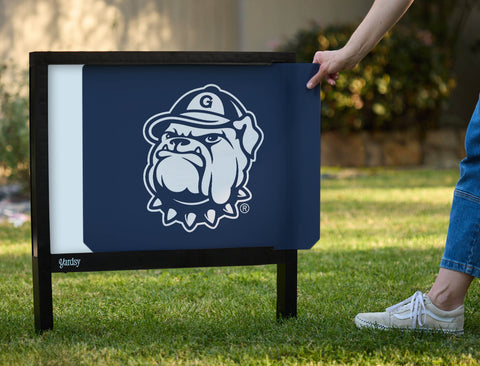 Georgetown Bulldog White Mascot Blue Yardsy Sign - Interchangeable
