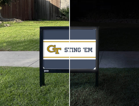 Georgia Tech GT Sting Em Navy Blue Yardsy Sign