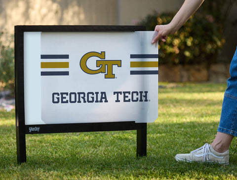Georgia Tech GT Stripes White Yardsy Sign