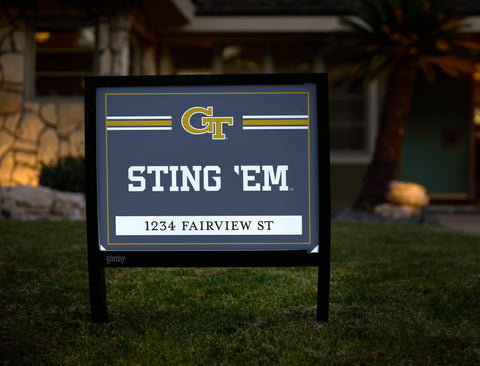 Georgia Tech Sting 'Em Custom Yardsy Sign