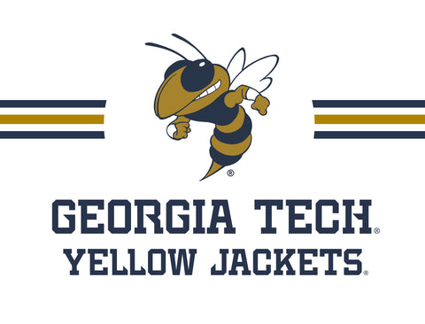 Georgia Tech Yellow Jackets Stripes White Yardsy Sign