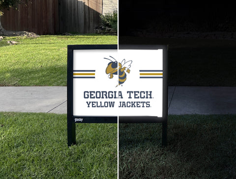 Georgia Tech Yellow Jackets Stripes White Yardsy Sign