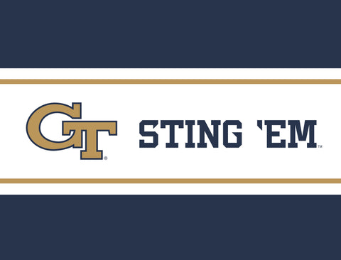 Georgia Tech GT Sting Em Navy Blue Yardsy Sign