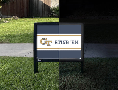 Georgia Tech GT Sting Em Navy Blue Yardsy Sign