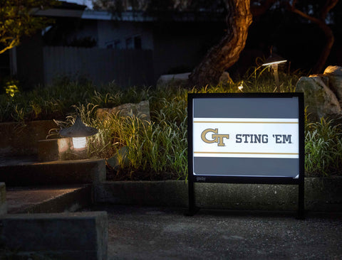 Georgia Tech GT Sting Em Navy Blue Yardsy Sign
