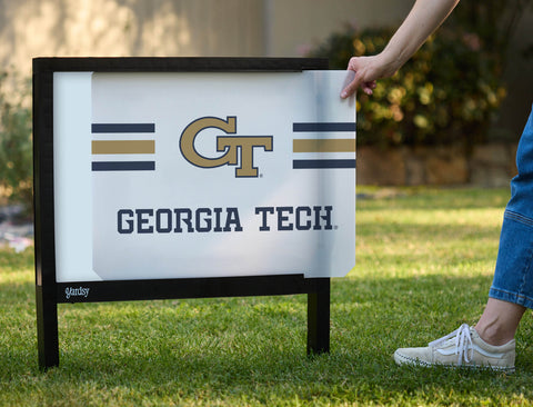 Georgia Tech GT Stripes White Yardsy Sign