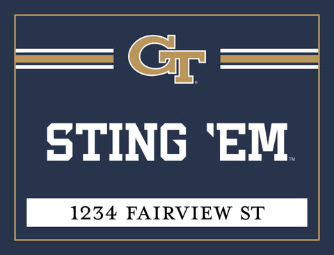 Georgia Tech Sting Em Custom Yardsy Sign