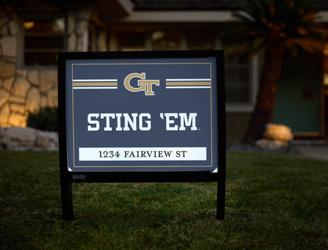 Georgia Tech Sting Em Custom Yardsy Sign