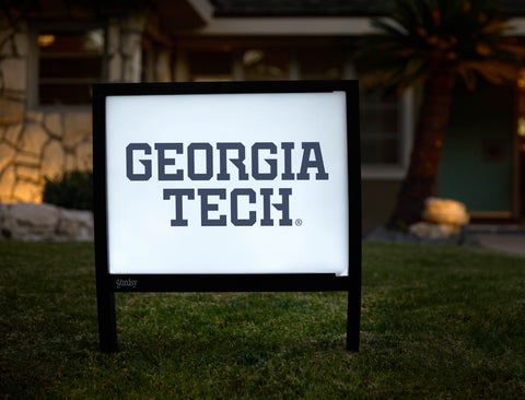 Georgia Tech Wordmark White Yardsy Sign